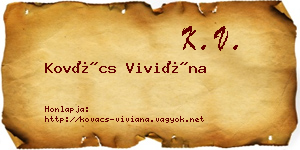 Kovács Viviána névjegykártya