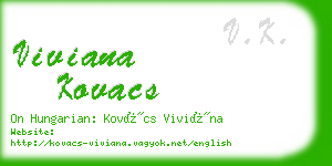viviana kovacs business card